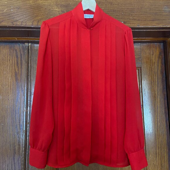 Red Vintage Blouse (Size 12) - Picture 1 of 5